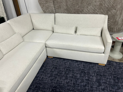 Interior Define Ella 3-Piece 4-Seat Corner Sectional- Sea Salt Performance Linen