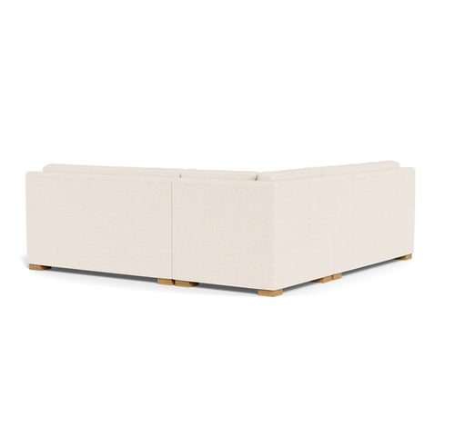 Interior Define Ella 3-Piece 4-Seat Corner Sectional- Sea Salt Performance Linen