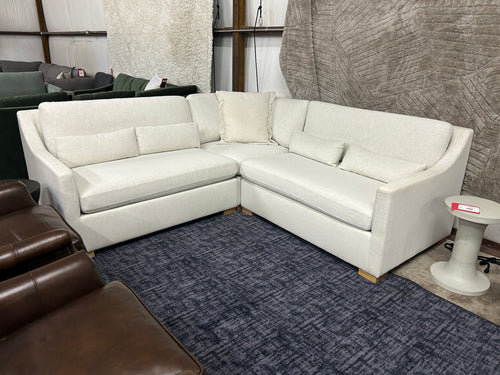 Interior Define Ella 3-Piece 4-Seat Corner Sectional- Sea Salt Performance Linen