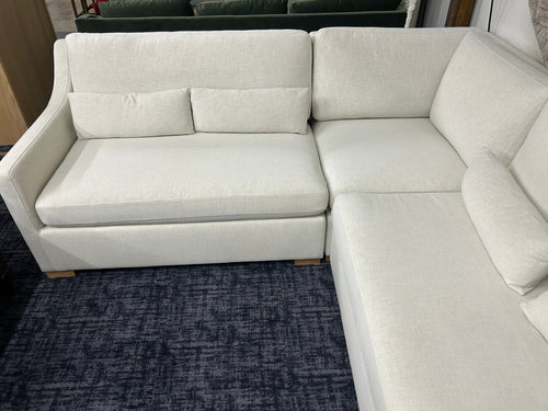 Interior Define Ella 3-Piece 4-Seat Corner Sectional- Sea Salt Performance Linen