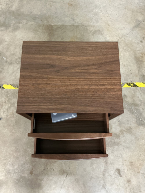 Lenia 2-Drawer Nightstand - Walnut