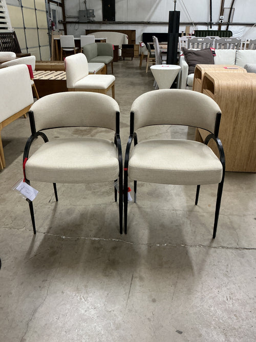 Pair of Arteriors Home Bahati Armchairs