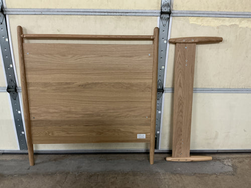 CLEARANCE Lenia Twin Headboard and Footboard Set - White Oak
