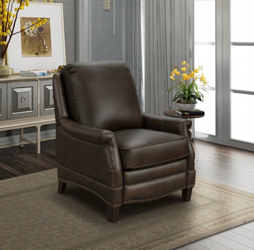 Pair of BarcaLounger Ashebrooke Leather Manual Recliners - Walnut