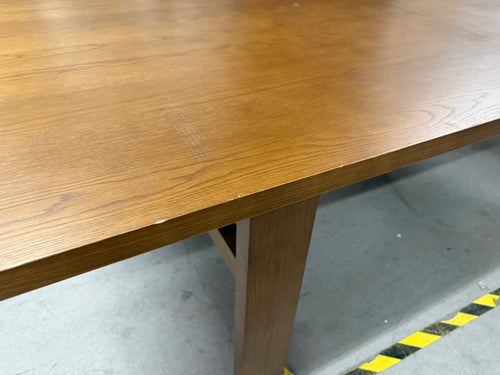 CLEARANCE Gina 88.5" Dining Table - Smoked Oak