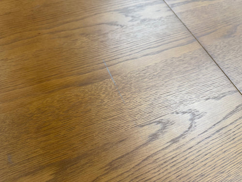 CLEARANCE Gina 88.5" Dining Table - Smoked Oak