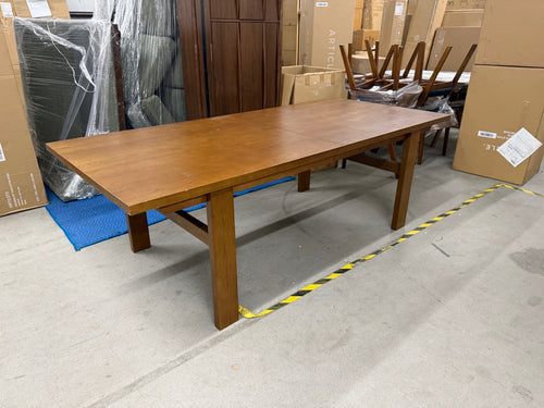 CLEARANCE Gina 88.5" Dining Table - Smoked Oak