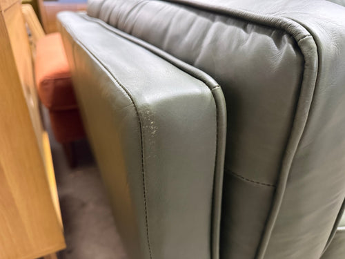Timber 90" Leather Sofa - Charme Green