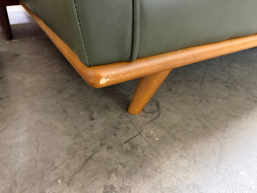 Timber 90" Leather Sofa - Charme Green