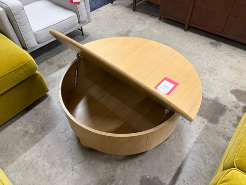 Sigrid 42.5" Storage Coffee Table - White Oak