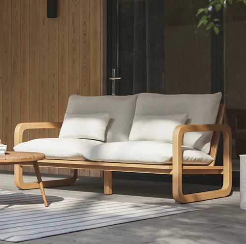 Laholm Outdoor Loveseat & Lounge Chair Set - Dravite Ivory