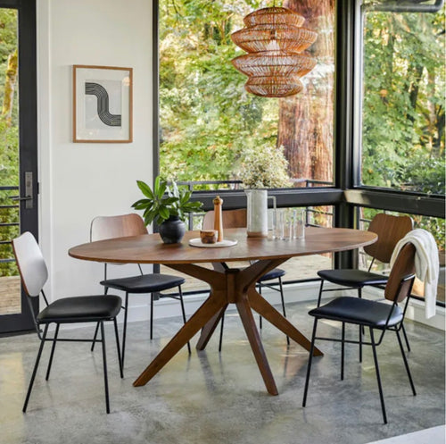 Conan 75" Oval Dining Table - Walnut