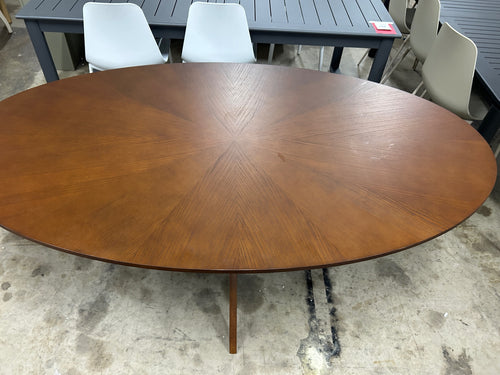 Conan 75" Oval Dining Table - Walnut