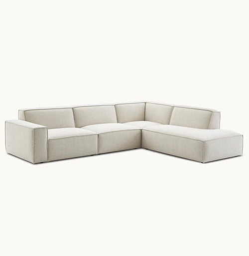 Castlery Jonathan Extended Side Chaise Sectional- Performance Creamy White