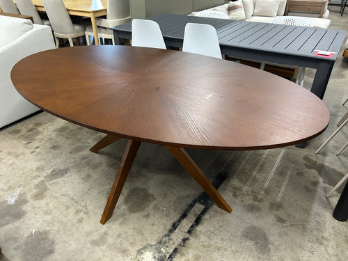 Conan 75" Oval Dining Table - Walnut