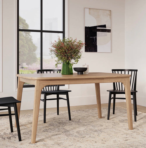 CLEARANCE Plumas 37.5" - 57.25" Extendable Dining Table - White Oak