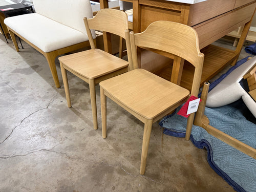 Pair of Sylvo Stackable Dining Chairs - White Oak