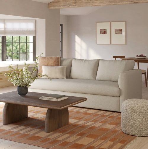 Marina 90" Sofa Bed - Clover Ivory Performance Fabric