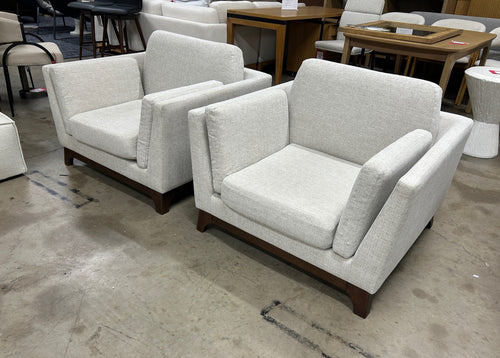 Pair of Ceni 39" Lounge Chairs - Chalk Gray