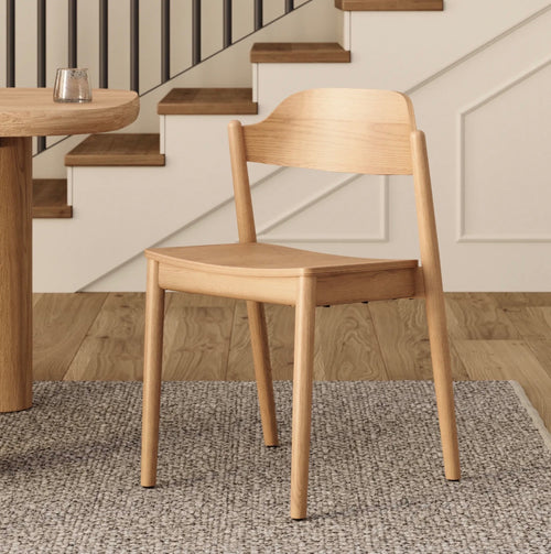 Pair of Sylvo Stackable Dining Chairs - White Oak