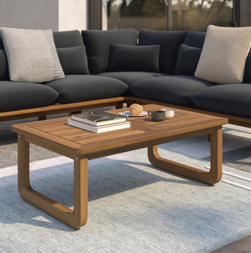 Laholm Outdoor Lounge Chairs and Coffee Table Set - Dravite Black