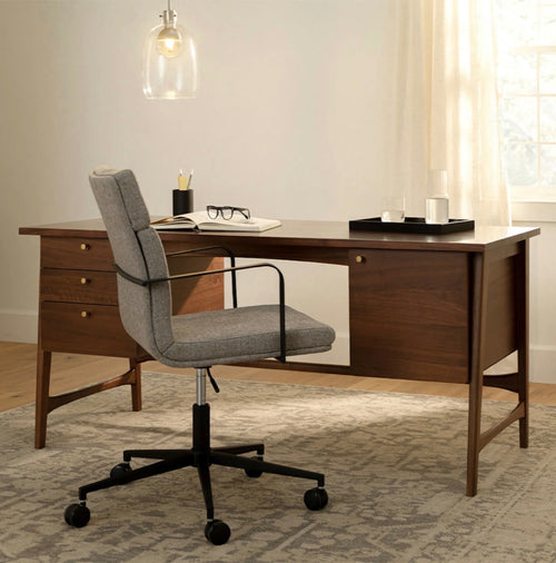 Krossa 65" Executive Desk - Walnut