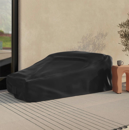 Lubek 69.25" Outdoor Left Chaise Cover - Black