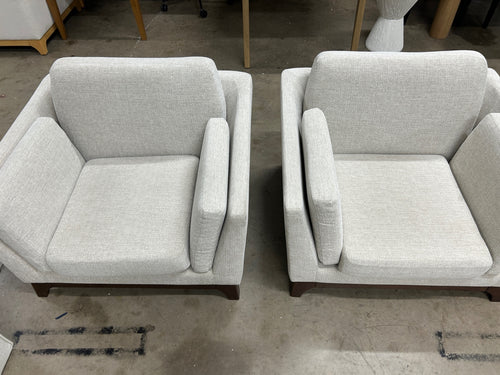 Pair of Ceni 39" Lounge Chairs - Chalk Gray