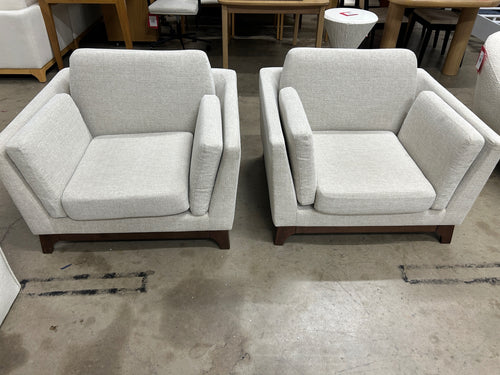 Pair of Ceni 39" Lounge Chairs - Chalk Gray