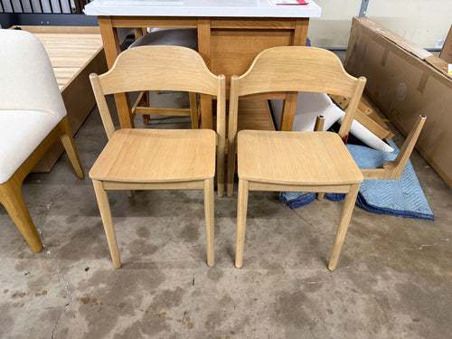 Pair of Sylvo Stackable Dining Chairs - White Oak