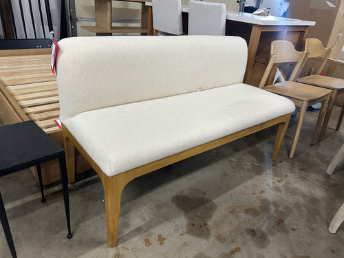 Rosin 53" Armless Banquette - Natural Oak And Sand Ivory