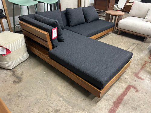 Lubek 82.5" Outdoor Low Left Sectional - Slate Gray
