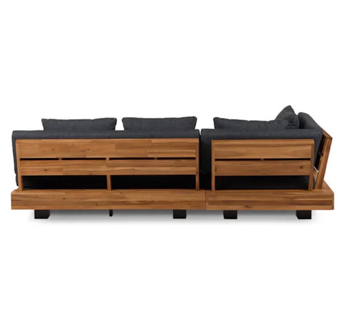 Lubek 82.5" Outdoor Low Left Sectional - Slate Gray
