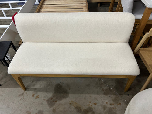 Rosin 53" Armless Banquette - Natural Oak And Sand Ivory