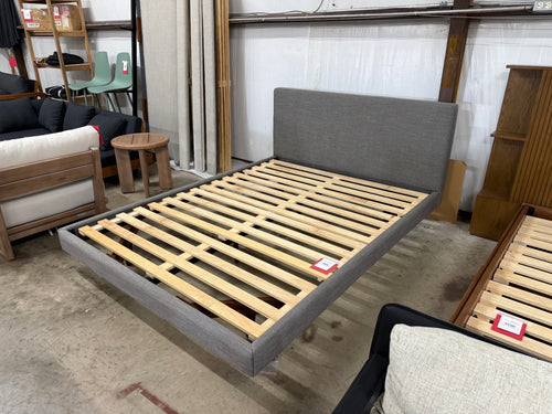 Tessu Queen Low Profile Upholstered Bed - Glaze Gray