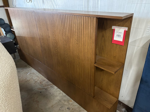 Kouva King Storage Headboard - Smoked Oak