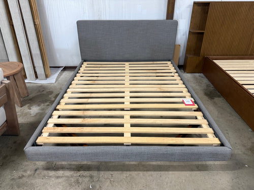 Tessu Queen Low Profile Upholstered Bed - Glaze Gray