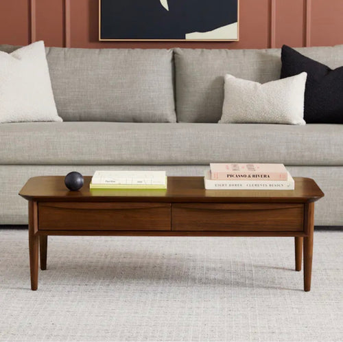 Lenia 46" Storage Coffee Table - Walnut
