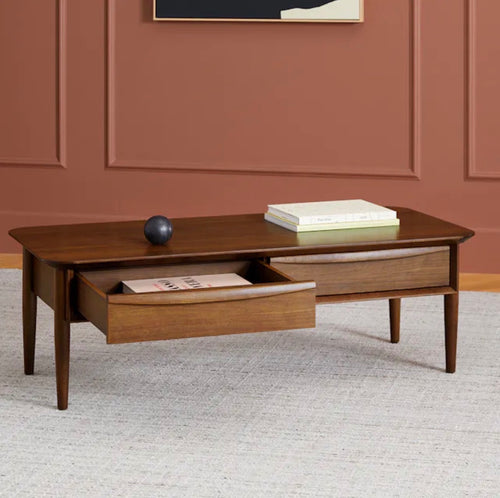 Lenia 46" Storage Coffee Table - Walnut