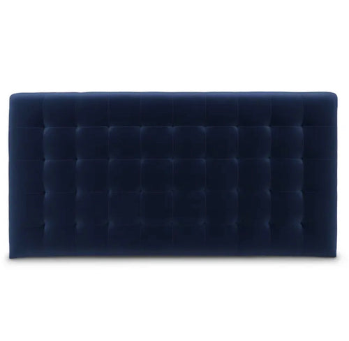 Sven King Tufted Velvet Headboard - Plush Cascadia Blue