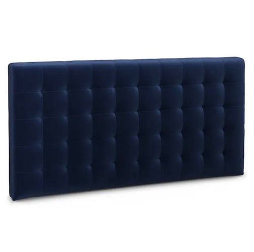 Sven King Tufted Velvet Headboard - Plush Cascadia Blue