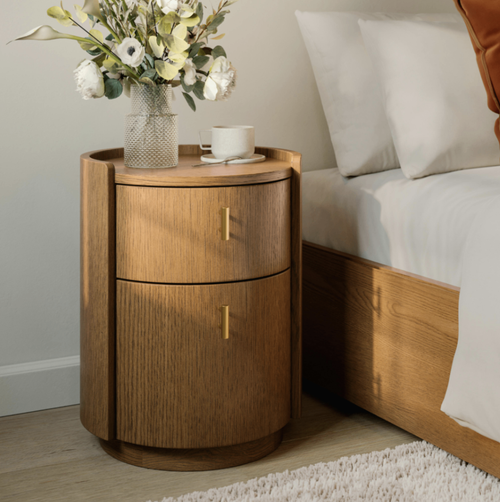 Pair of Miila 2-Drawer Nightstand - Smoked Oak
