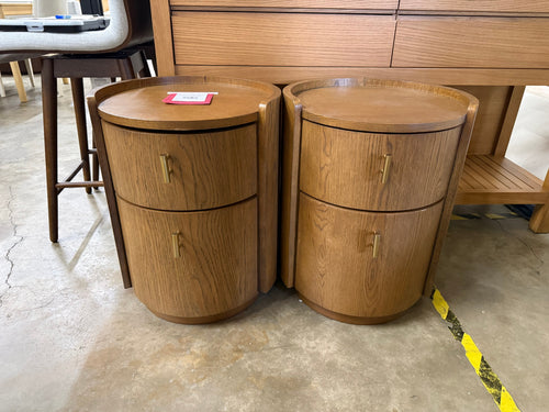 Pair of Miila 2-Drawer Nightstand - Smoked Oak