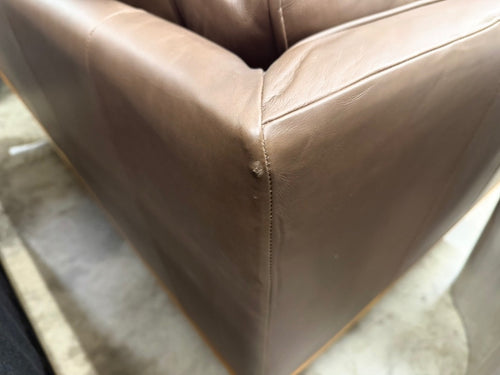 Timber 90" Leather Sofa - Charme Chocolat
