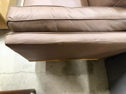 Timber 90" Leather Sofa - Charme Chocolat