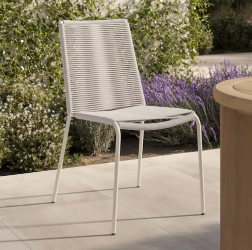 Set of 4 Zina Outdoor Stackable Dining Chairs - Taupe