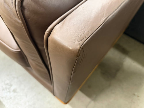 Timber 90" Leather Sofa - Charme Chocolat