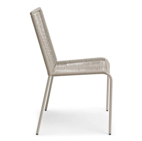 Set of 4 Zina Outdoor Stackable Dining Chairs - Taupe