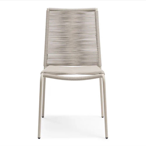 Set of 4 Zina Outdoor Stackable Dining Chairs - Taupe