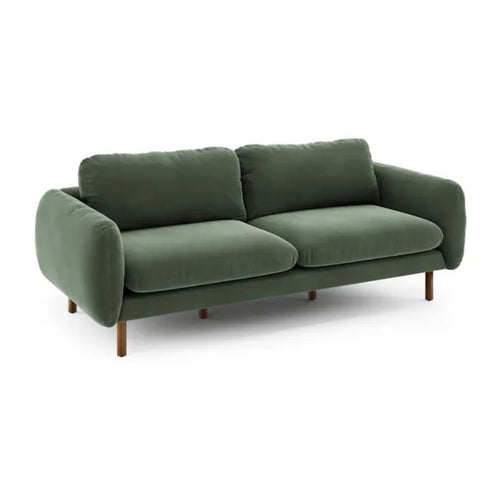 Sanders 85.5" Velvet Sofa - Plush Pacific Gree, Performance Velvet